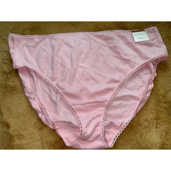 Charter Club Pretty Cotton Bikini Underwear, Orchid Pink, Size XXXL, NWT - Picture 2 of 4